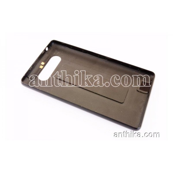 Nokia Lumia 820 Kapak Anten Original Battery Cover Black Orange 02501T7