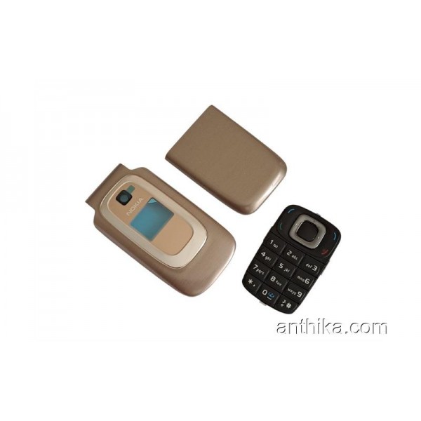 Nokia 6085 6086 Kapak Tuş Set Original Cover Gold...