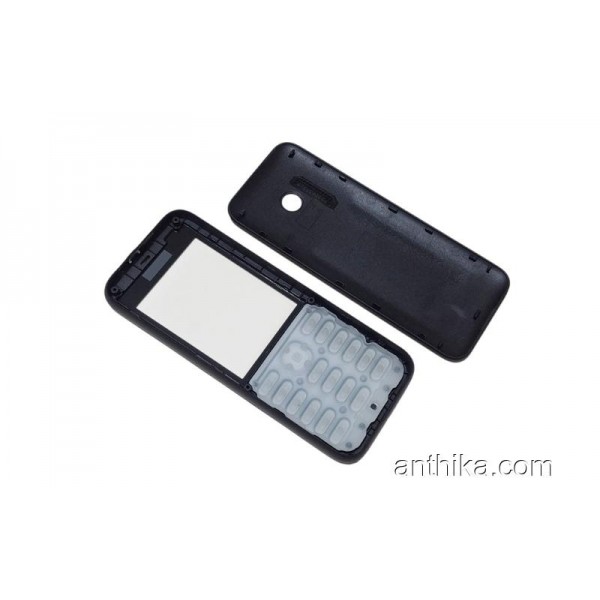 Nokia 215 Kapak Tuş Good Quality Front and Battery Cover Keypad Black New