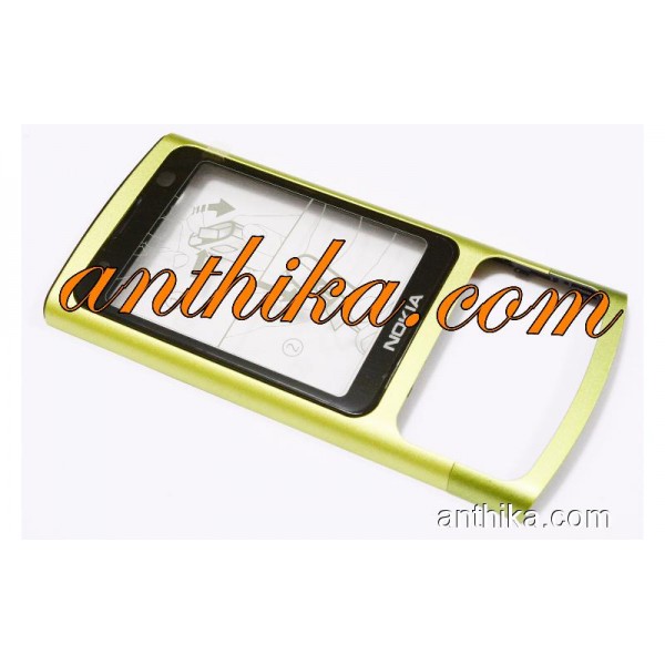 Nokia 6700 Slide Kapak Orjinal Front Cover Green 0...