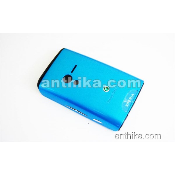 Sony Xperia X10 Mini U20 Kapak Tuş Original Front-Battery Cover Blue Black