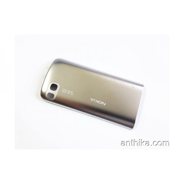 Nokia C3-01 Kapak Orjinal Battery Cover Silver New