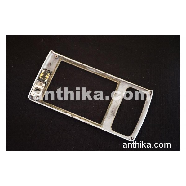 Nokia N95 Kapak Speaker Original Front Cover Earspeaker Silver Used