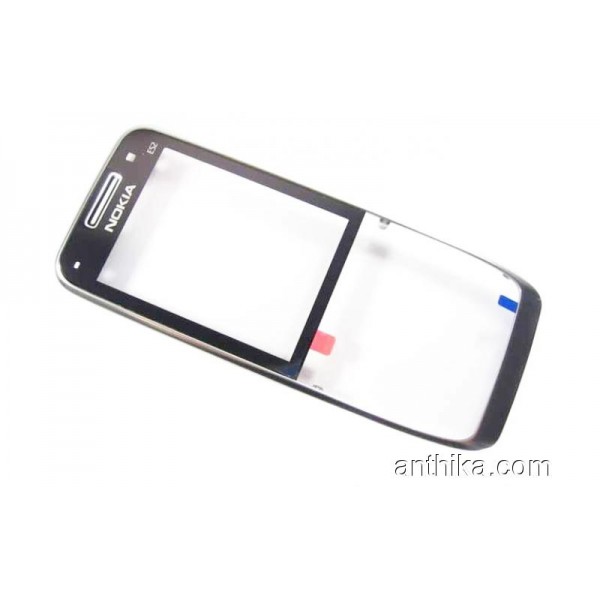 Nokia E52 Kapak Orjinal Front Cover Silver Black N...