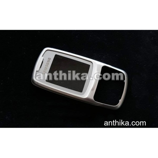 Samsung C300 C308 Kapak Original Front Cover Silve...