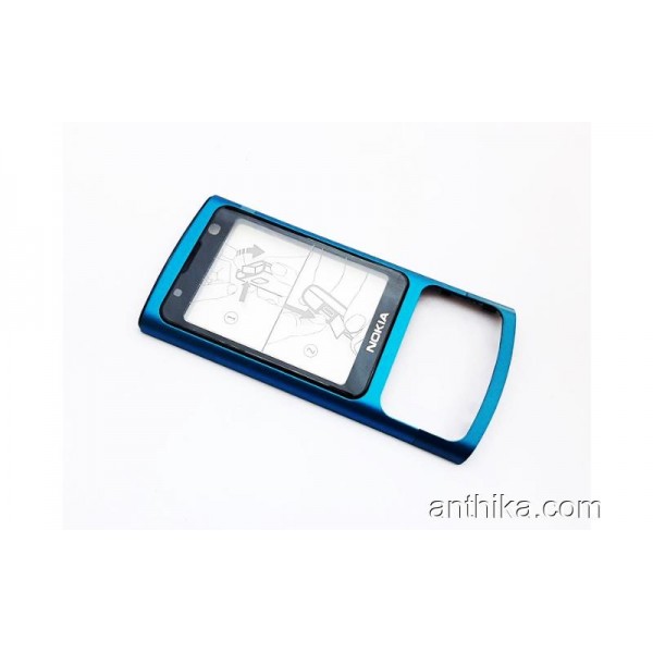 Nokia 6700 Slide Kapak Original Front Cover Blue N...