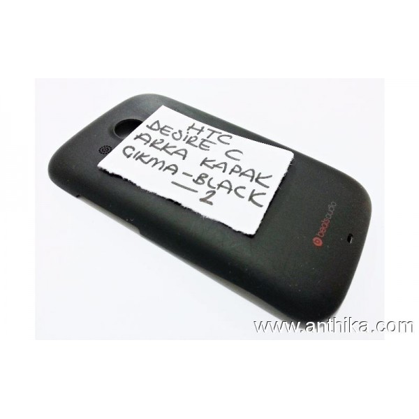 HTC Desire C Orjinal Arka Batarya Kapak Black Battery Cover - 2