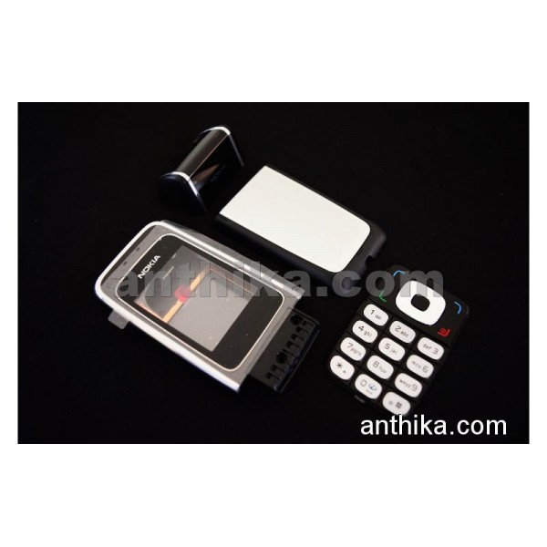 Nokia 6125 Kapak Tuş Original Cover Set Black Silver New