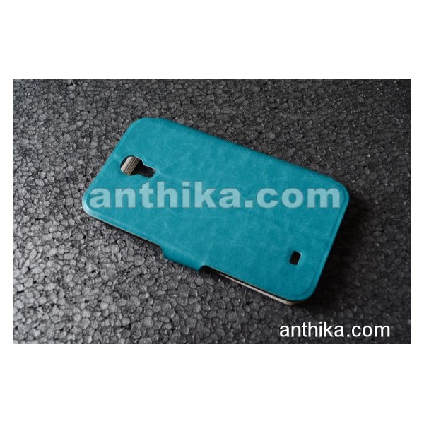 Samsung i9200 Galaxy Mega Kapak High Quality Flip Cover Blue New