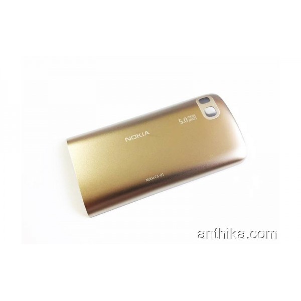 Nokia C3-01 Kapak Orjinal Battery Cover Gold New 0258396
