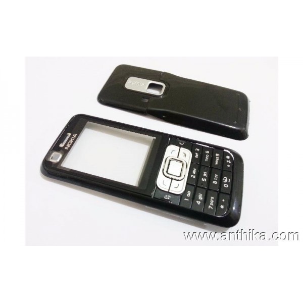 Nokia 6120 Classic Kapak Takım Black Cover