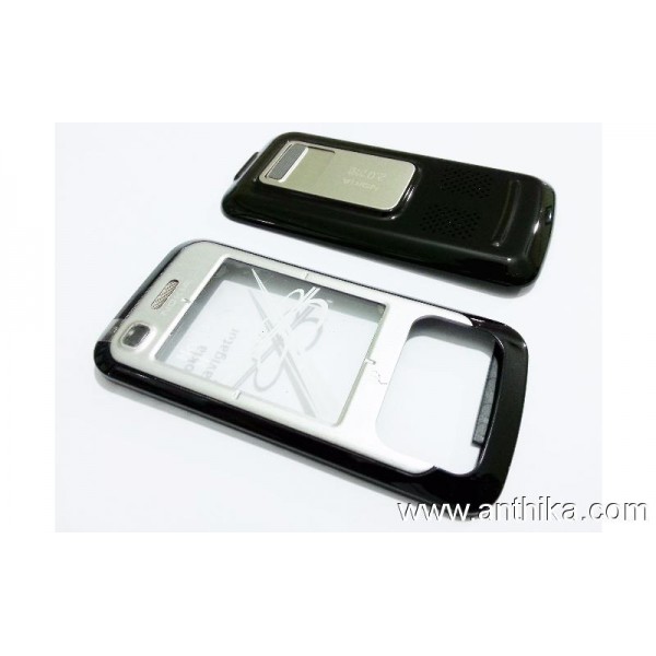 Nokia 6110 Navigator Kapak Takım Black Cover
