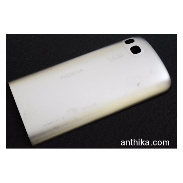 Nokia C3-01 Kapak Orjinal Battery Cover Silver Use...