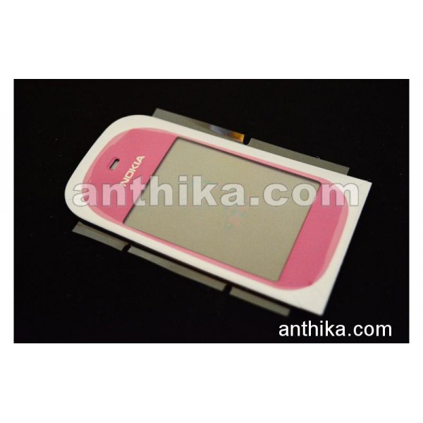 Nokia 7020 Fold Lens Original Front Glass Pink New