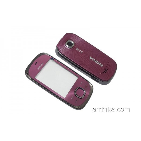 Nokia 7230 Kapak Kasa Tuş Soket Original Full Housing Pink New