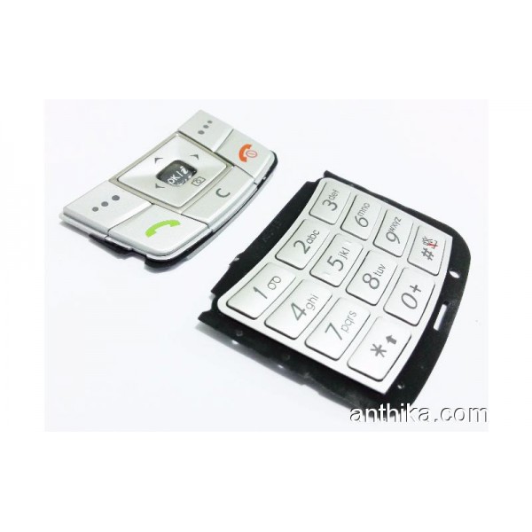 Samsung E250 Tuş Orjinal Kalitesinde Keypad Silve...