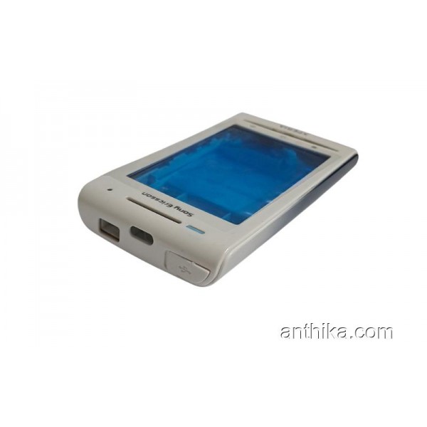 Sony Xperia E15i X8 Kapak Kasa Tuş Full Cover White Navy Blue New