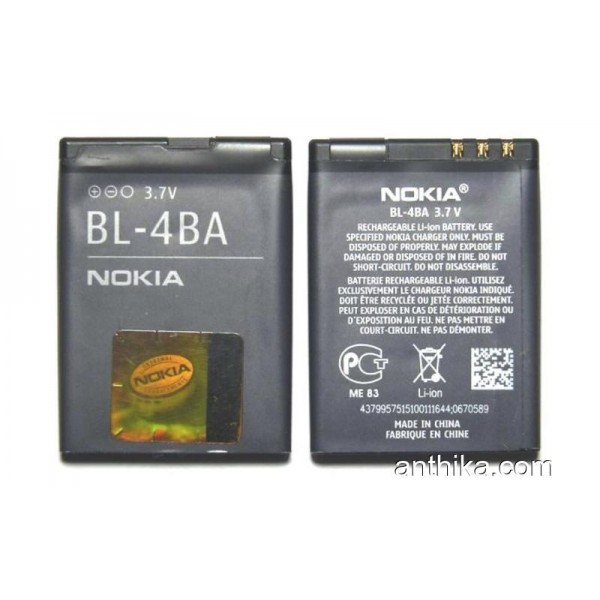 Nokia BL-4BA Batarya Pil Original Battery New