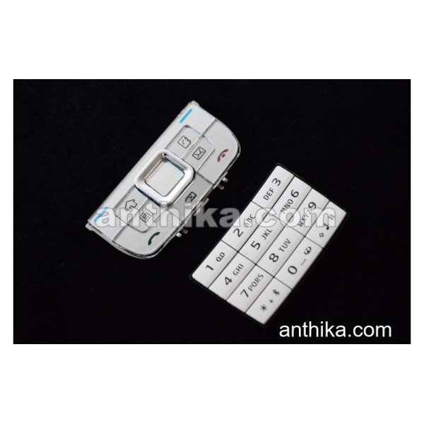 Nokia E66 Tuş Original Keypad Silver Light New