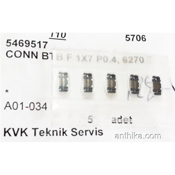 Nokia 6270 Soket Connector Btb F 1x7 P0-4