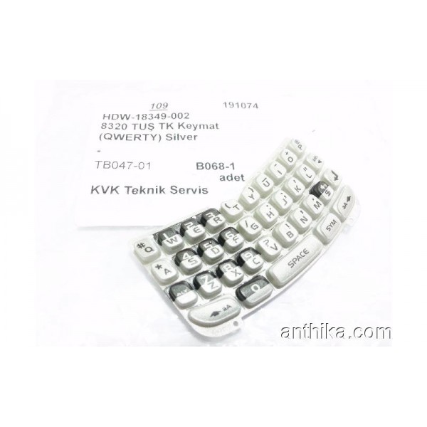 Blackberry 8320 Curve Tuş KVK Depodan Orjinal Keypad Silver
