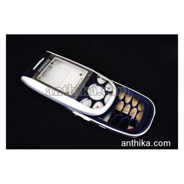 Samsung E800 Kapak Kasa Original Housing Navy Blue Silver New