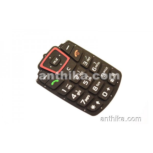 Samsung C260 Tuş Original Keypad Black Red New