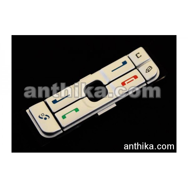 Nokia 3250 Tuş Original Menu Keypad Silver New
