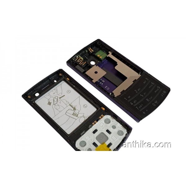 Nokia 6700 Slide Kapak Kasa Tuş Original Housing Purple New Condition