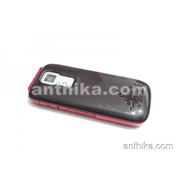 Nokia 5130 Kapak Kasa Tuş Original Middle Cover High Quality Cover Red