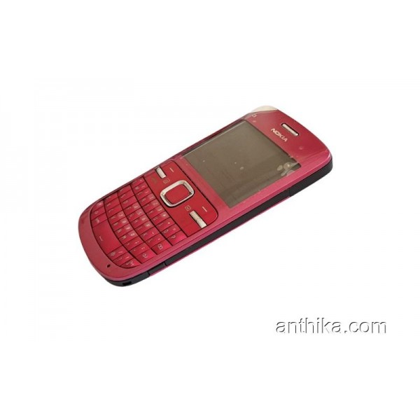 Nokia C3 C3-00 Kapak Kasa Tuş Full Housing Pink New