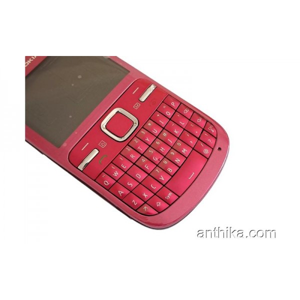 Nokia C3 C3-00 Kapak Kasa Tuş Full Housing Pink New