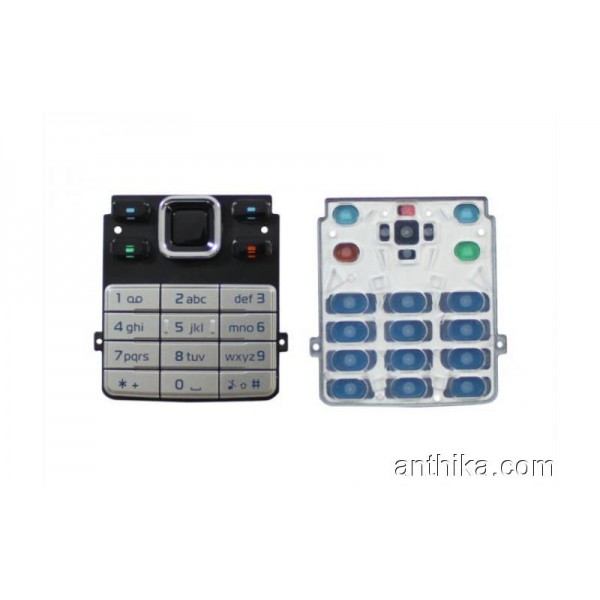 Nokia 6300 Tuş Original Keypad Silver New