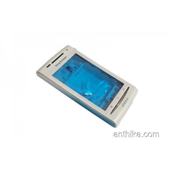 Sony Xperia E15i X8 Kapak Kasa Tuş Full Cover Whi...