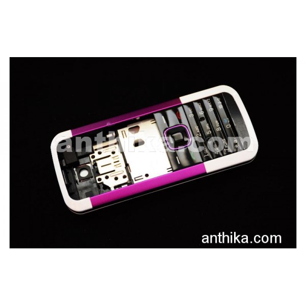 Nokia 5000 Kapak Kasa Tuş Original Full Housing White Purple New
