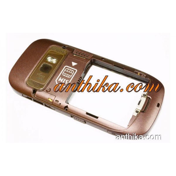 Nokia C7 Kasa Original Middle Cover Frame Brown Us...