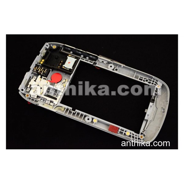 Nokia E6 E6-00 Kasa Original Middle Cover Silver New 0258190