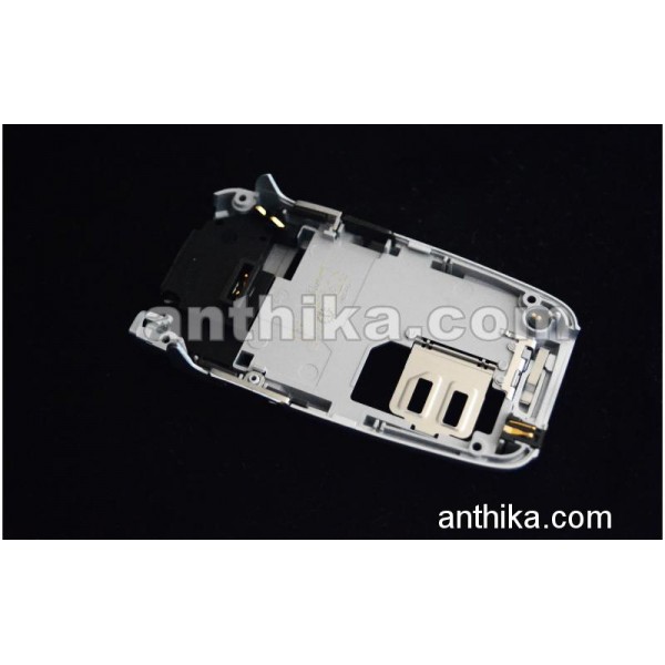 Nokia 6103 Kasa Buzzer Mikrofon Şarj Soketi Original Middle Cover Silver