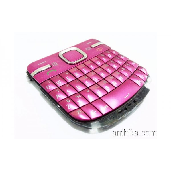 Nokia C3 C3-00 Tuş Orjinal Keypad Pink