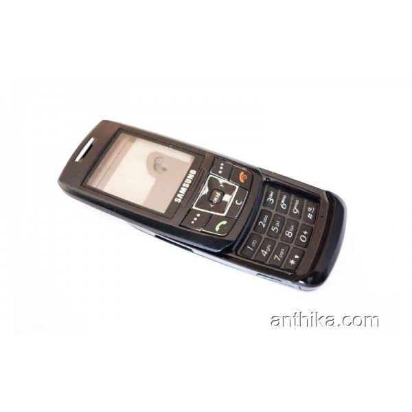 Samsung E250 Kapak Kasa Tuş Original Housing Black Used