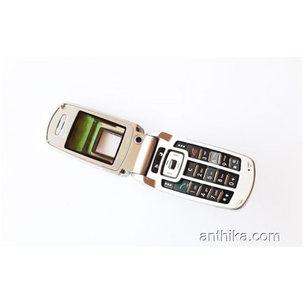 Samsung Z500 Kapak Kasa Tuş Original Full Housing Silver Used