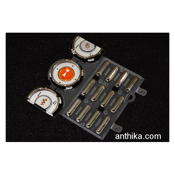 Sony Ericsson W610 W610i Tuş Orjinal Keypad Silve...