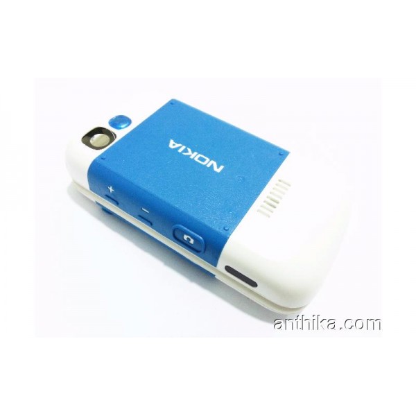 Nokia 5200 Kapak Tuş Full Kasa A++Kalite Housing Blue White