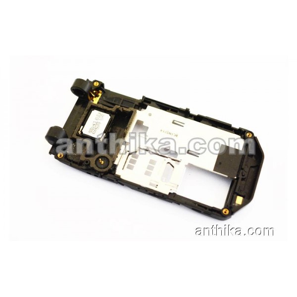 Nokia 7070 Kasa Buzzer Mikrofon Original Middle Cover Black Used