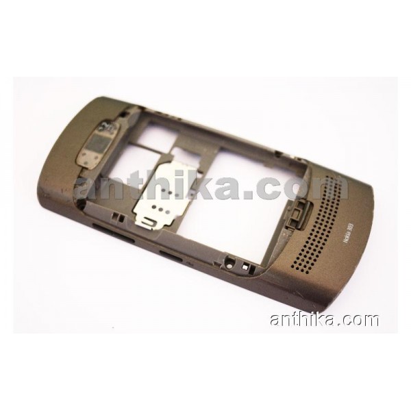 Nokia Asha 303 Kasa Original Middle Cover Grey Use...