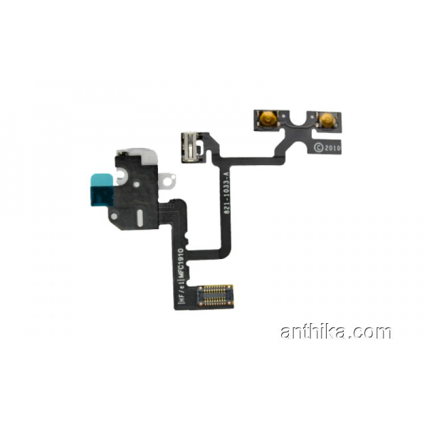 Apple Iphone 4 Volume Flex Jack Socket White New 8...