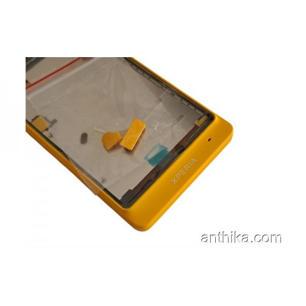 Sony Xperia Go ST27 ST27i Kapak Kasa Original Housing Yellow New