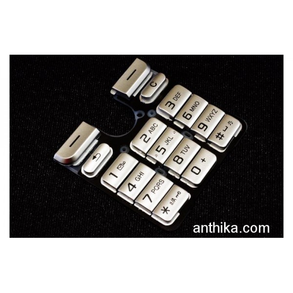 Sony Ericsson K310 K310i Tuş Orjinal Keypad Silve...
