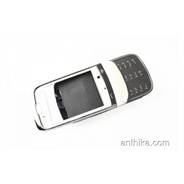 Nokia C2-06 Kapak Kasa Tuş High Quality Full Housing Silver New
