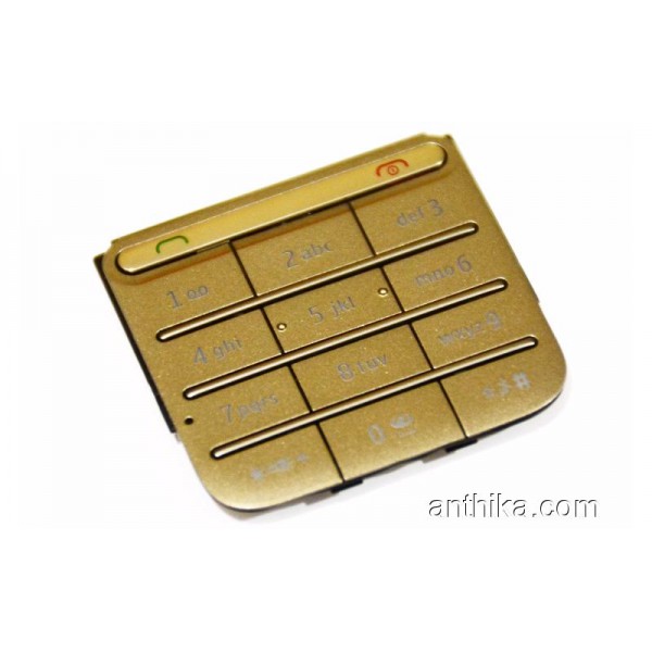 Nokia C3-01 Tuş Orjinal Keypad Gold New